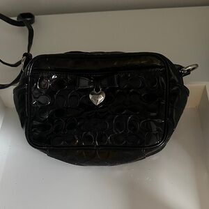 Coach Black Patent Leather Crossbody Bag